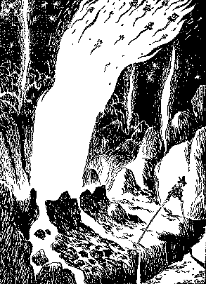 ...прямо  передо мной открылся кратер, а из него вырвалось красное  пламя